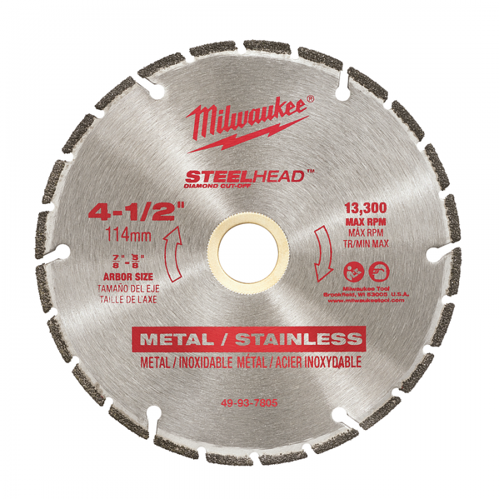 DISCO MILWAUKEE 49937805 4 12IN STEELHEAD PARA CORTE EN METAL  image number null