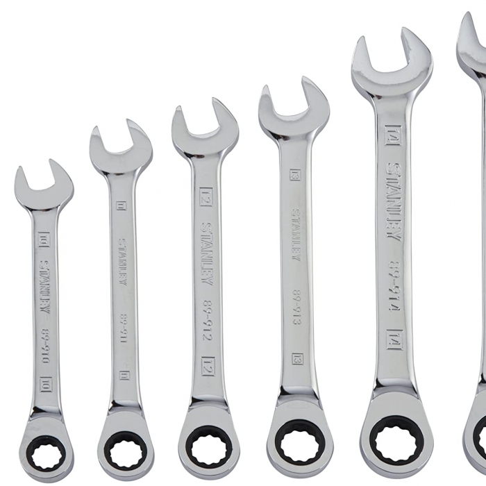 JUEGO STANLEY 94543W DE 7 LLAVES COMBINADAS MATRACA MM  image number null