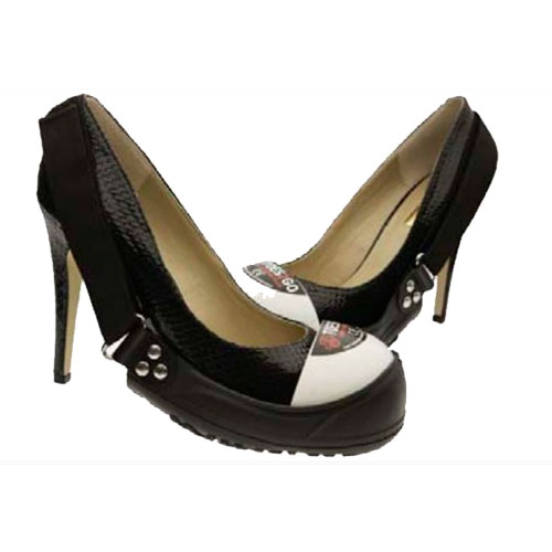 CUBRE ZAPATO DE PVC NEGROBLANCO CC ACERO TL  image number null