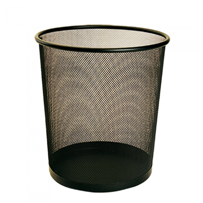 CESTO SABLON 8055NE DE MALLA NEGRO REDONDO CAPACIDAD 12.5 LT  image number null