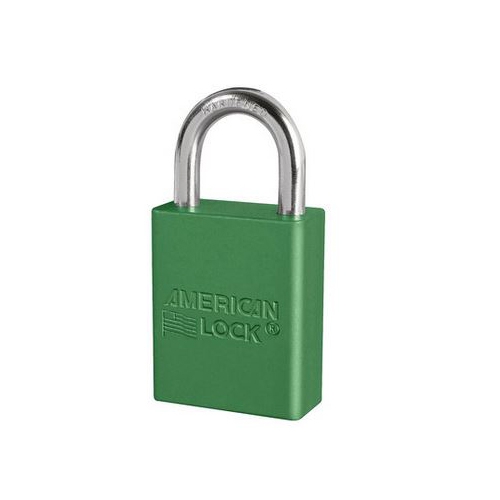 CANDADO MASTER LOCK DE ALUMINIO ANODIZADO VERDE 38 MM DE ANCHO CON ARCO DE 25 MM DE ALTO  image number null