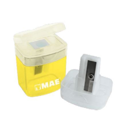 SACAPUNTAS MAE SPD1M MEDIANO CON DEPOSITO Y TAPA CAJA CON 24 PIEZAS  image number null