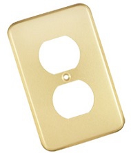 Placa Arrow Hart de Aluminio Amarillo PReceptaculo Duplex  image number null