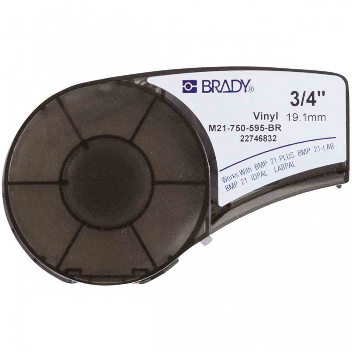 ETIQUETA BRADY PIMPRESORA BMP21 DE VINIL CAFEBLANCO 0.75 IN X 21 FT  image number null