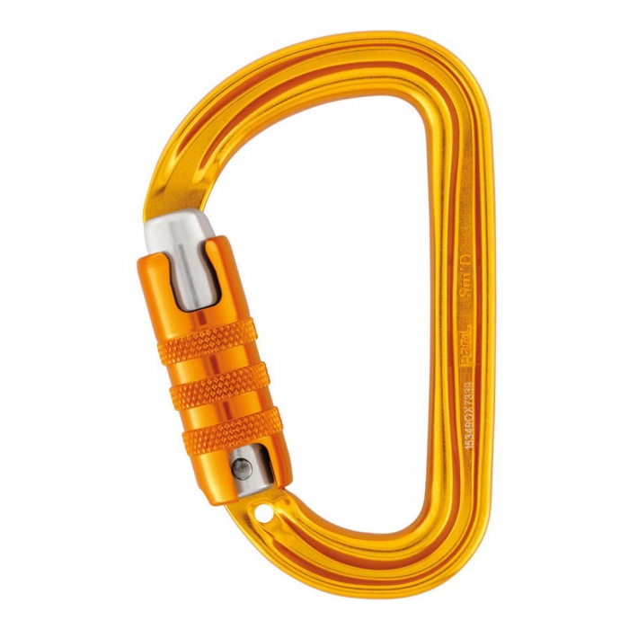 Mosqueton Petzl Smft D de Aluminio Amarillo Asimetrico Sistema de Bloqueo TriactLock  image number null