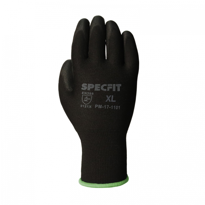 Guante Specfit de Poliester CRecubrimiento de Pu Negro TXl  image number null