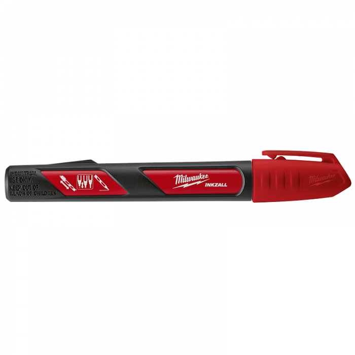 MARCADOR MILWAUKEE 48223741 LIQUIDO ROJO INKZALL 12 PIEZAS  image number null