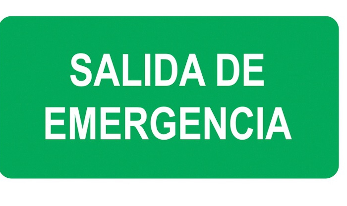 Señal Vallen de Estireno Fotoluminiscente de 20 X 30 Cm CLeyenda Salida de Emergencia  image number null