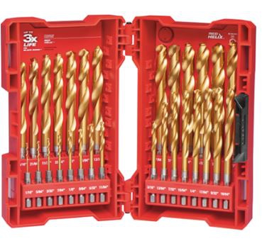 JUEGO DE BROCAS MILWAUKEE DE TITANIO SHOCKWAVE C29 PIEZAS  image number null