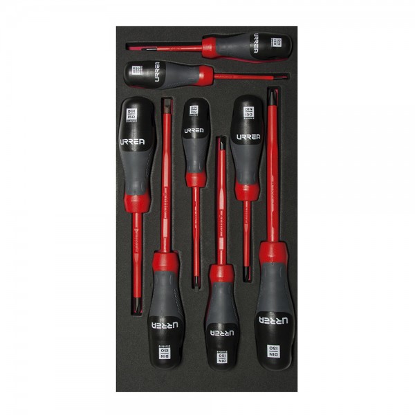 Juego Urrea Ch119 de 8 Dest. Trim 1000v Puntas Planas y Phillips  image number null