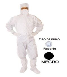 OVEROL ALL KEY ANTIESTATICO NEGRO C/GORRO Y RESORTE EN PUNOS T-M  image number null