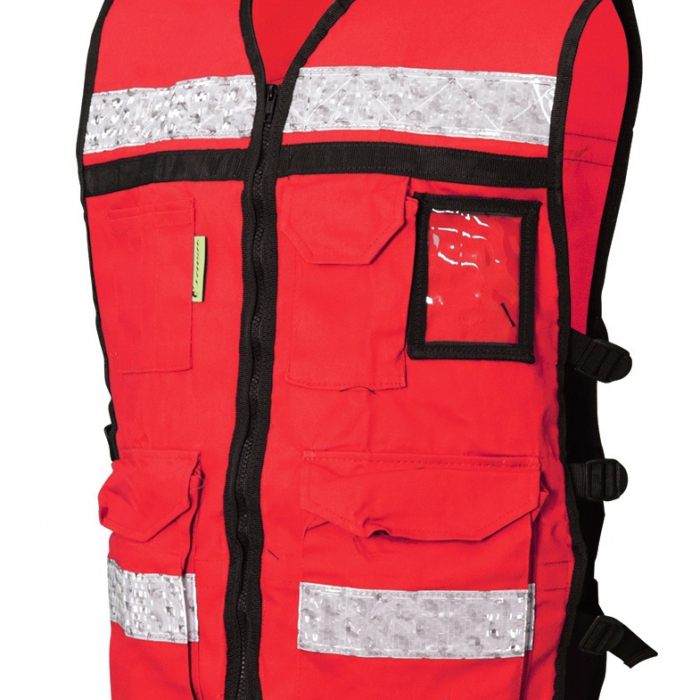 CHALECO JYRSA SR2020RCRMD ROJO ABIERTO TIPO RESCATISTA DE ALGODON TM  image number null