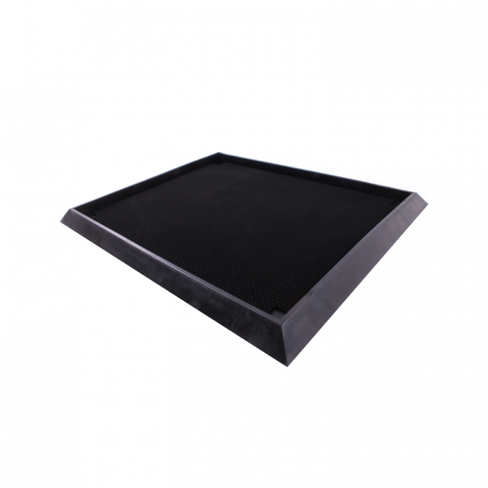 Tapete Desinfectante Wearwell PBaño CReborde Alto de Hule Negro de 32 In X 39 In  image number null