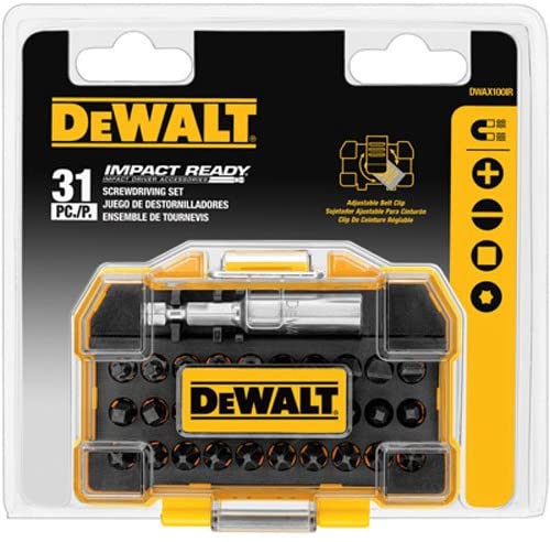 SET 31 PUNTAS PARA DESTORNILLADORES IMPACT READY DEWALT DWAX100IR EN CAJA USO RUDO  image number null