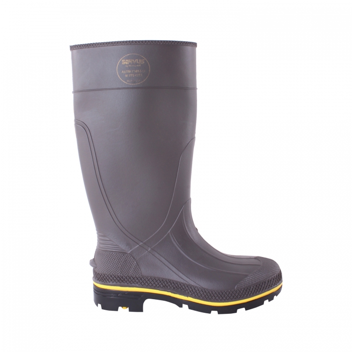 BOTA SERVUS PRO PVC GRIS ALTURA 15 IN C/C ACERO SUELA NEGRA T-7  image number null