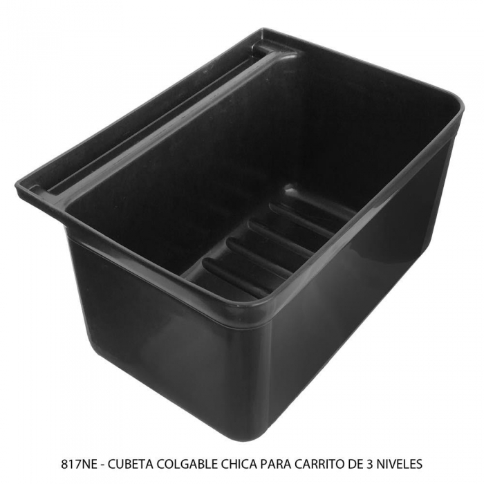 CUBETA SABLON 817NE CHICA PARA CARRITO DE 3 NIVELES NEGRO  image number null
