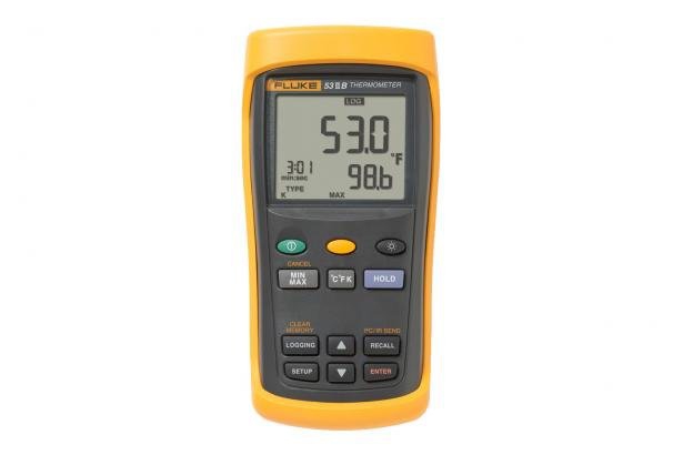 TERMOMETRO FLUKE532 B 60HZ AVANZADO PARA 1 TERMOPAR CON GRABACION USB  image number null