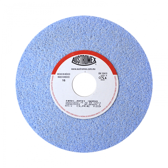 Rueda Austromex 129 Vitrificada Color Azul PRectificado 200 X 13 X 31.75 Mm 3sb46i5vp4  image number null