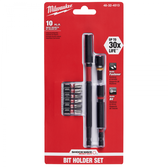 JUEGO DE EXPANSION MILWAUKEE 48324513 SHOCKWAVE IMPACT DUTY  10 PIEZAS  image number null