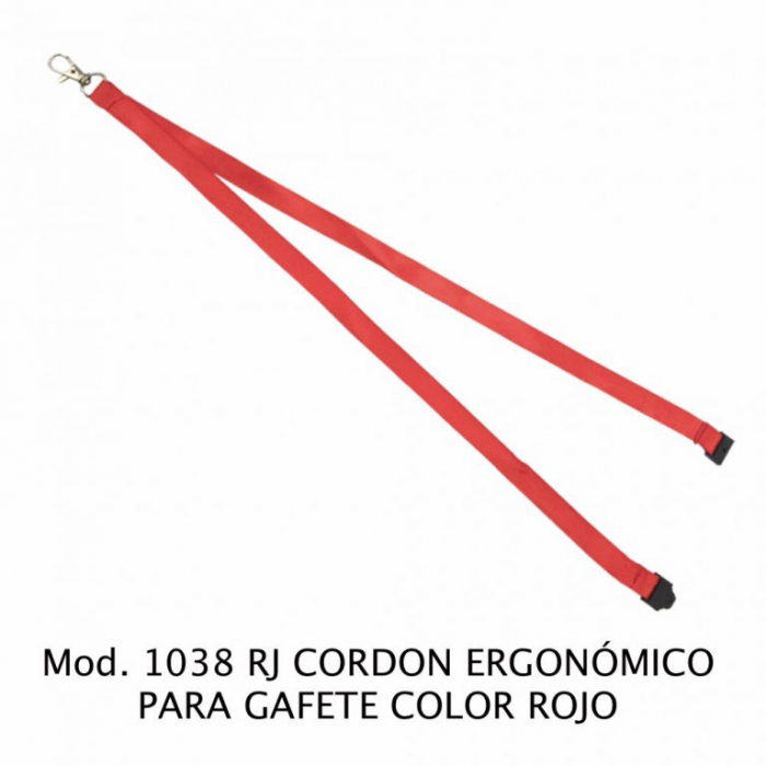 CORDON SABLON 1038RJ DE SEGURIDAD PARA GAFETE (3PZAS) ROJO  image number null
