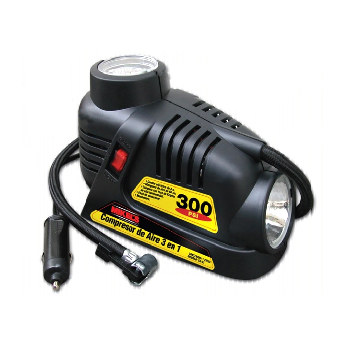 COMPRESOR DE AIRE MIKELS CA31 NEGRO 300 PSI 12 VOLTS  image number null