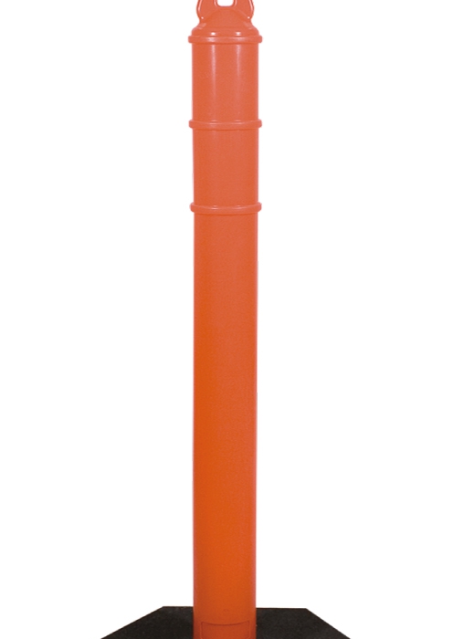 POSTE JYRSA SR1133 NARANJA DE 120M CON BASE NEGRA DE 6KGS  image number null