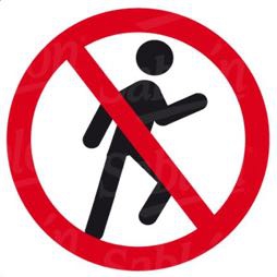 SENAL SABLON 7956 PROHIBIDO PASO 35X24 BLANCO IMPRESO ROJO  NEGRO  image number null