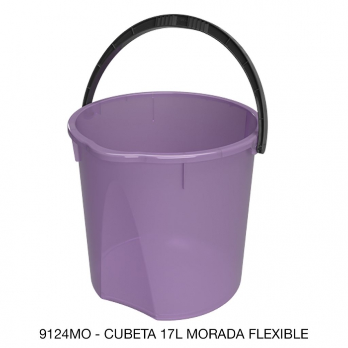 CUBETA SABLON 9124MO 17L FLEXIBLE MORADO  image number null