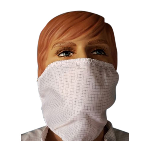 CUBREBARBA ALLKEY ANTIESTATICA TELA 5021 POLIESTERCARBON BASF BLANCA DE CUADROS UNITALLA  image number null