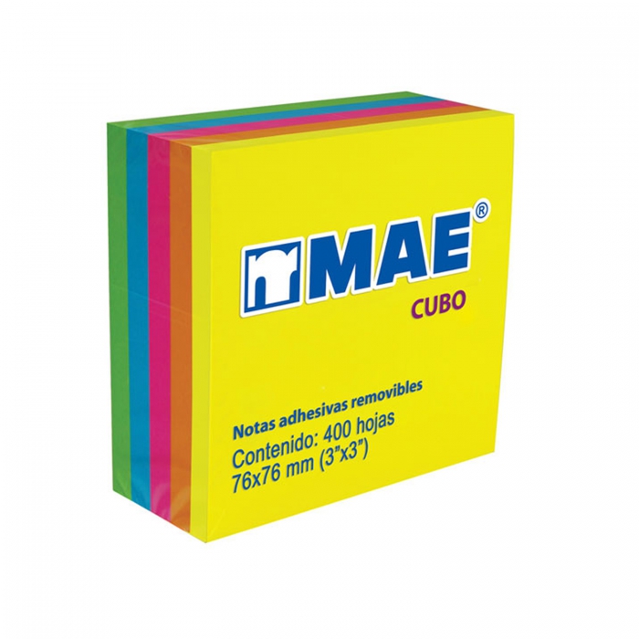 Notas Adhesivas Mae 21012 de 5 Colores de 3 In X 3 In C400 Hojas  image number null