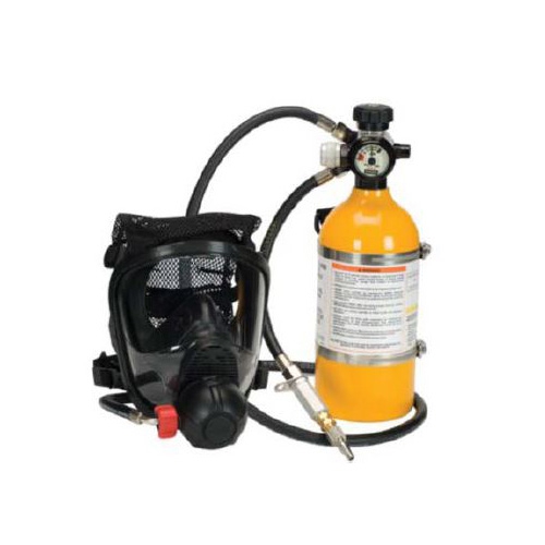 EQUIPO DE ESCAPE MSA PREMAIRE DE 5 MIN DE NYLONALUMINIOHULE HYCAR CADET ARNES CON MASCARA ADVANTAGE 4000 MOD PREMAIRE  image number null