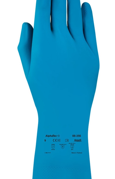 GUANTE ANSELL VERSA TOUCH DE LATEX AZUL DE 12 IN CAL 17  image number null