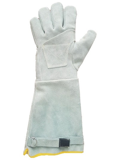 Guante Adeti Ambifix PSoldador de Carnaza Gris Puño Extra Largo T12  image number null