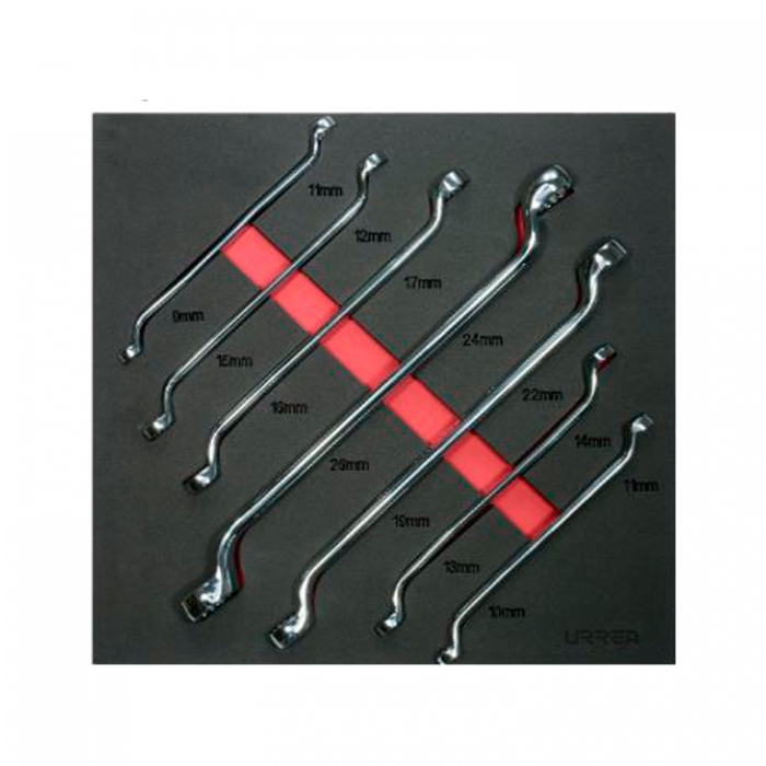 JUEGO URREA CH214 DE 7 LLAVES DE ESTRIA 45 GRADOS  METRICAS  image number null