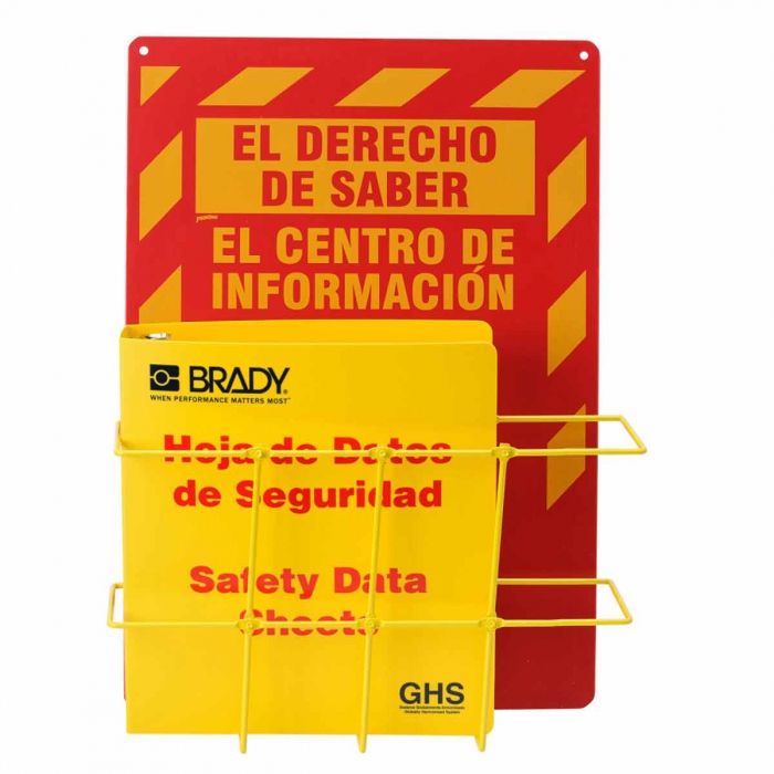 Centro Brady de Alta Visibilidad Rojo 20 pulg. Hx14 pulg. Wx4 12 pulg. D PGuardar Fichas de Seguridad de Empleados  image number null