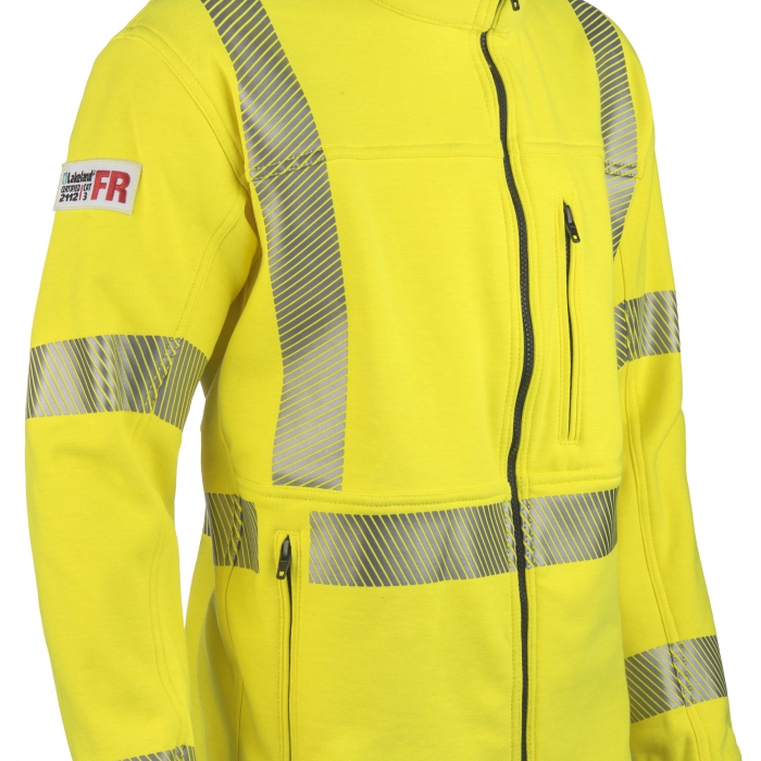 CHAMARRA LAKELAND IJKT12ANT29RT TELA FR INHERENTE DE 12.3 OZ AMARILLO HIVIS CON CINTAS REFLEJANTES TXL  image number null