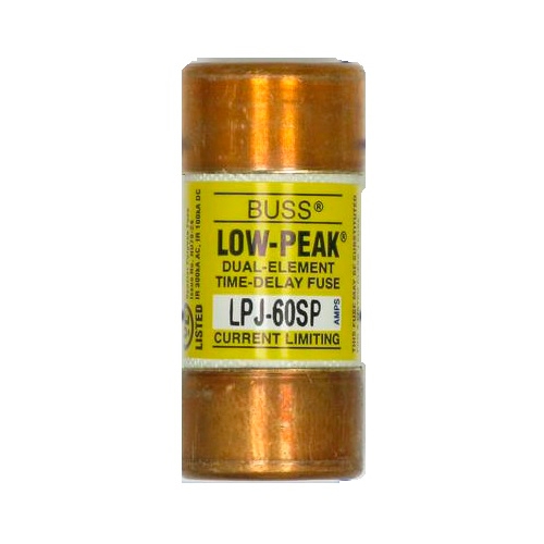 FUSIBLE BUSSMANN LPJ60SP DE RETARDO SERIE LPJ CLASE J TIPO DE CUERPO CILINDRICO 600VCA300VCD 60 A  image number null