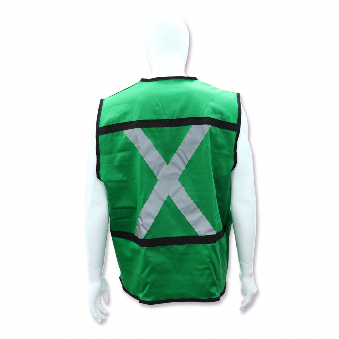 Chaleco Vallen Tipo Rescatista Verde CCinta Reflejante C4 Bolsas Al Frente Cerrado de los Costados TL  image number null