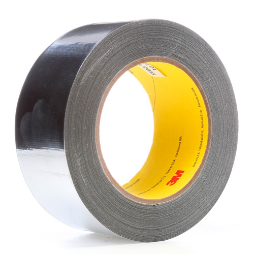 CINTA 3M 70006068806 DE FIBRA DE VIDRIO DE ALUMINIO PALTAS TEMPERATURAS 363 PLATA 2 IN X 36 YD  image number null