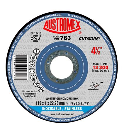 Disco de Corte Austromex de Oxido de Aluminio de 412 X 364 X 78 In  image number null