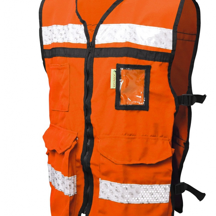 CHALECO JYRSA SR2040ANCRMD NARANJA ABIERTO TIPO RESCATISTA LIGERO CLASE II TM                    image number null