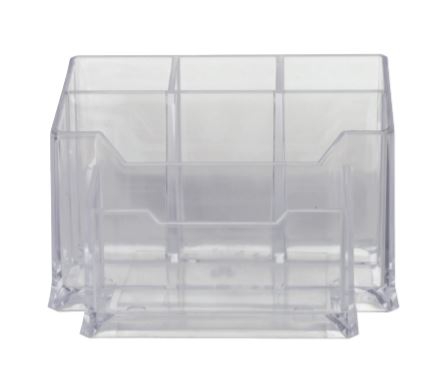 ORGANIZADOR MAE M940.0 DE ESCRITORIO MULTIPLES DIVIONES COLOR TRANSPARENTE  image number null