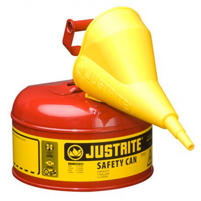 RECIPIENTE JUSTRITE ROJO TIPO 1 DE 1 GALON CON DISPENSADOR PLQUIDOS  image number null