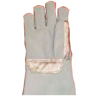 Guante Ci Rex de Carnaza CTela Kevlar Aluminizado Corte Dedos Corridos Palma y Puño de Carnaza Largo de 33 Cm Mano Derecha  image number null