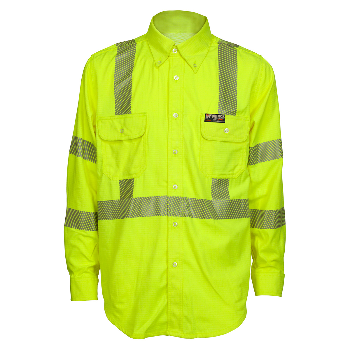 Camisa Mcr Summit Breeze Hi-Vis Clase 3 Fr Protección Arco Electrico y Fuego Repentino Amarillo T-L  image number null