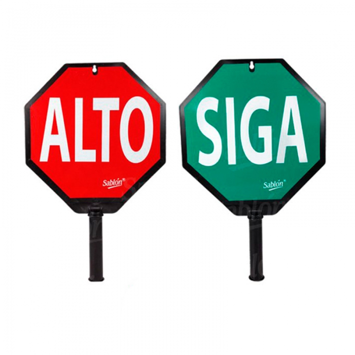 PALETA SEÑALIZADORA SABLON 6513 DE PLASTICO VINYL REFLEJANTE PARA TRAFICO ALTOSIGA  image number null