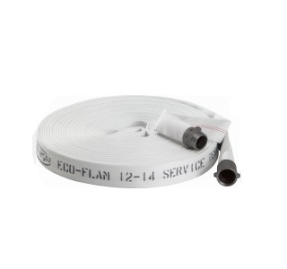 MANGUERA KEY FIRE HOSE ECOFLAM 10 DOBLE CAPA DE POLIESTER BLANCO 30 M CCOPLE DE ALUMINIO CUERDA 1.5 IN NST  image number null