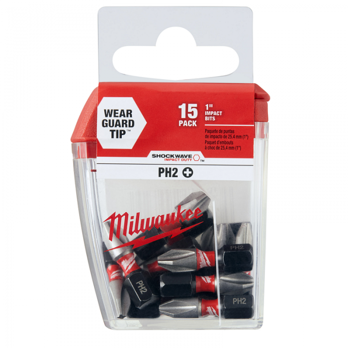 PUNTA MILWAUKEE 48325003 INSERTO PH2 PAQUETE 15 PCS PCONTRATISTA  image number null