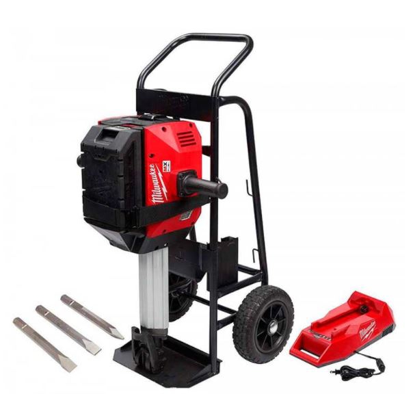 ROMPEDOR MILWAUKEE MXF3681XC MX FUEL CON CARRITO CINCELES Y BATERIAS  image number null