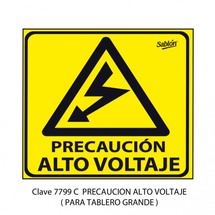 SENAL SABLON 7799C VINIL 13X15 PREC ALTO VOLT GRAND BLANCO IMPRESO AMARILLO  NEGRO  image number null